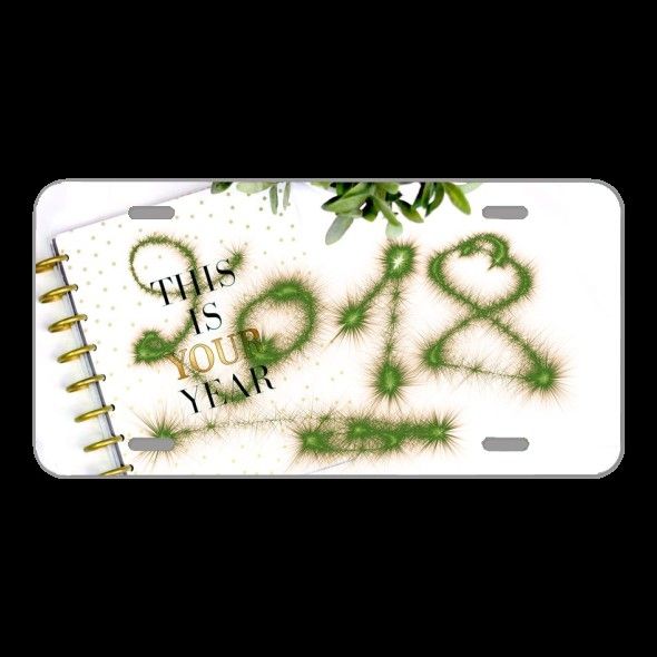 License Plate Novelty Car Front Notebook New Year'S Day New Year'S Eve