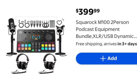 Squarock 2-Person Podcast Equipment Bundle