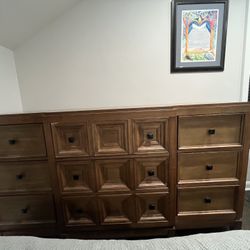 Solid Wood Dresser by Walter E. Smithe w/ Drop-Front Drawer