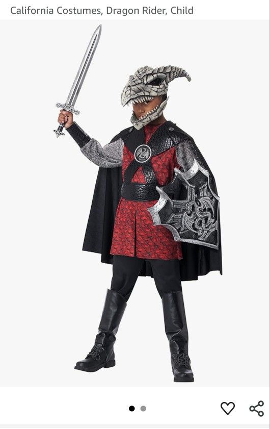 Dragon Rider Child Costume Size Child MEDIUM/ Disfras Para Niños Talla MEDIUM 