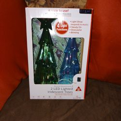 2 LED light Up CHRISTMAS TREES  FOR $20