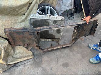 Cadillac radiator support and radiator