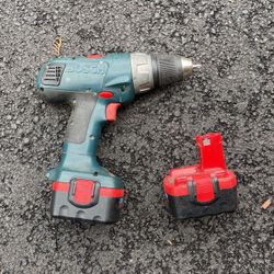 Bosch 18V  Battery Operated Drill With 2 Batteries 