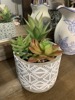 Faux succulent arrangement