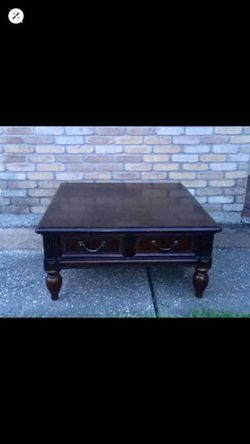 Solid wood square coffee table