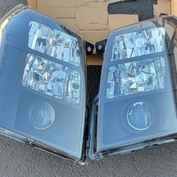 07-14 Cadillac Escalade Esv Ext Projector Headlights Luces Calaveras Micas Faros Focos Faroles 