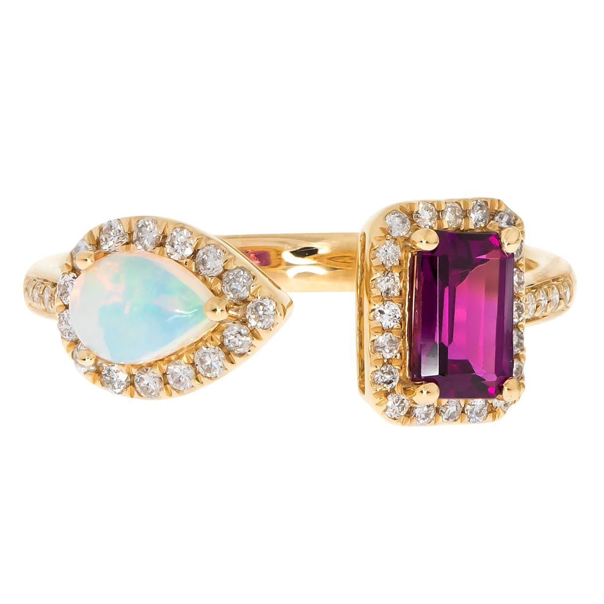 14K YELLOW GOLD ETHIOPIAN OPAL RING