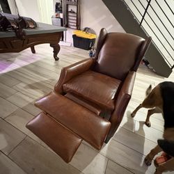 Leather Wingback Recliner