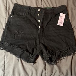 Black High Waisted Shorts