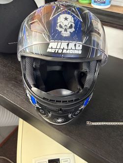 Nikko Moto Racing Full-Face Motorcycle Helmet