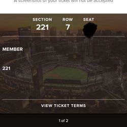 (Pair) Monday 3/30 San Diego Padres vs San Francisco Giants