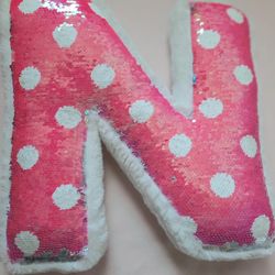 Justice Girls Sequin Letter N Pillow Bedroom Decor
