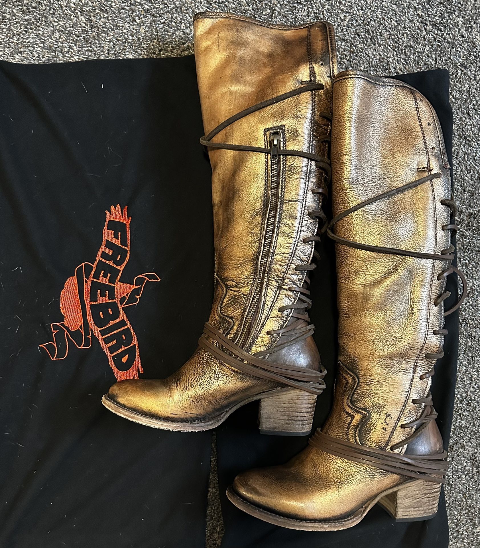 Freebird Bronze Leather Boots