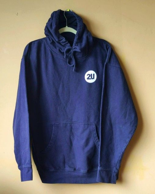 2U Navy Blue Men's Size L Large Long Sleeve Sweater Sweatshirt Top Hoodie Shirt