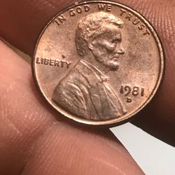 1981 D Lincoln One Cent Penny Doubled Ear 