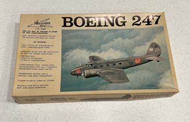 Williams Bros Boeing 247 1:72 Model Airplane Kit #72-247