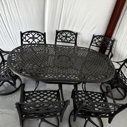 Oval Shaped Table Patio Furniture