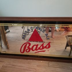 Bass Beer Bar Mirror Mint Condition