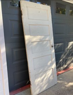 Antique Recessed Five Panel Solid Wood Door