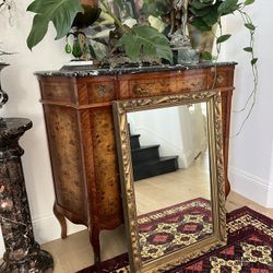 Vintage Rectangular Gold Mirror