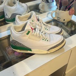 jordan 3’s retro lucky green size 8.5 women’s 