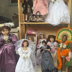 Vintage porcelain dolls