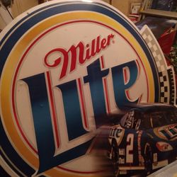 Large Retired Rusty Wallace Metal Sign