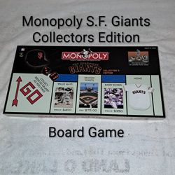 Monopoly San Francisco Giants Collectors Edition Board Game In Excellent New Condition (Is Complete Nothing Missing)