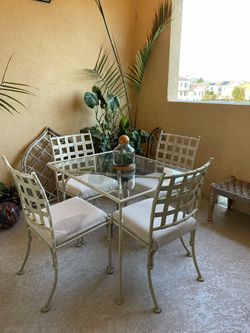 Wrought Iron Patio Furniture With Table MOVING!!!