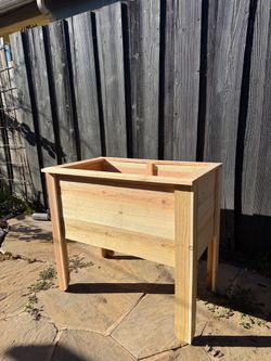 Raised Cedar Wood Garden Planter Box