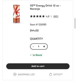 XS Energy Drink 12oz
