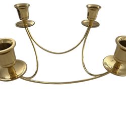 Vintage Gold Brass Candlestick Candle Holder Centerpiece