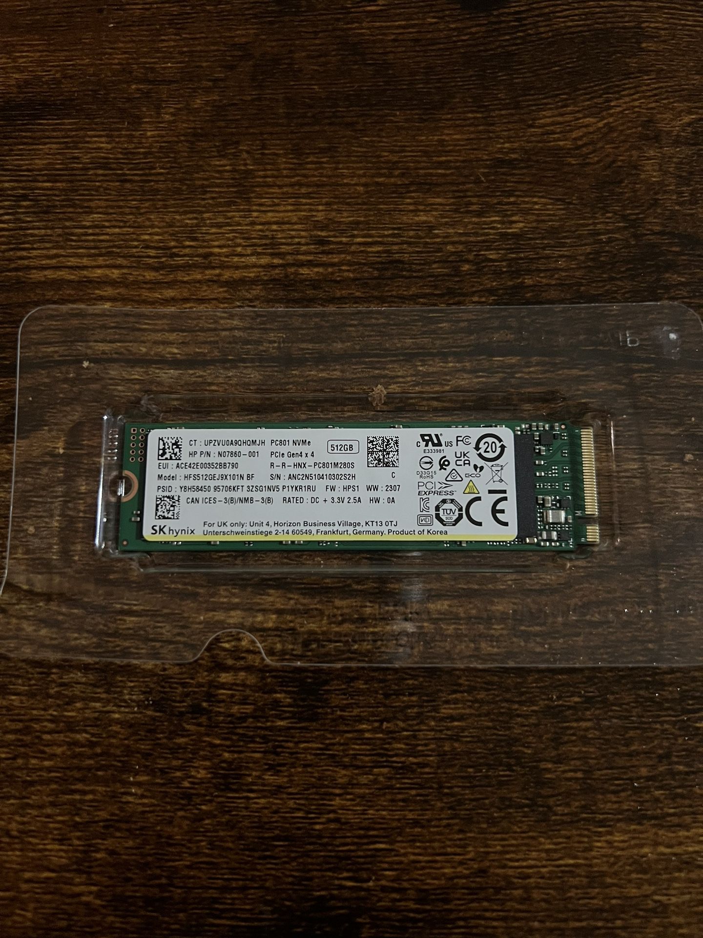 Sk Hynix SSD 512 Gb M2 2280 PCIe Gen4x4