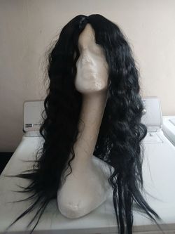 Black Long Wavy Synthetic Wig for Cosplay