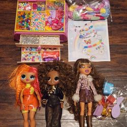 LOL x2 Dolls & 1 Bratz Doll Plus Craft