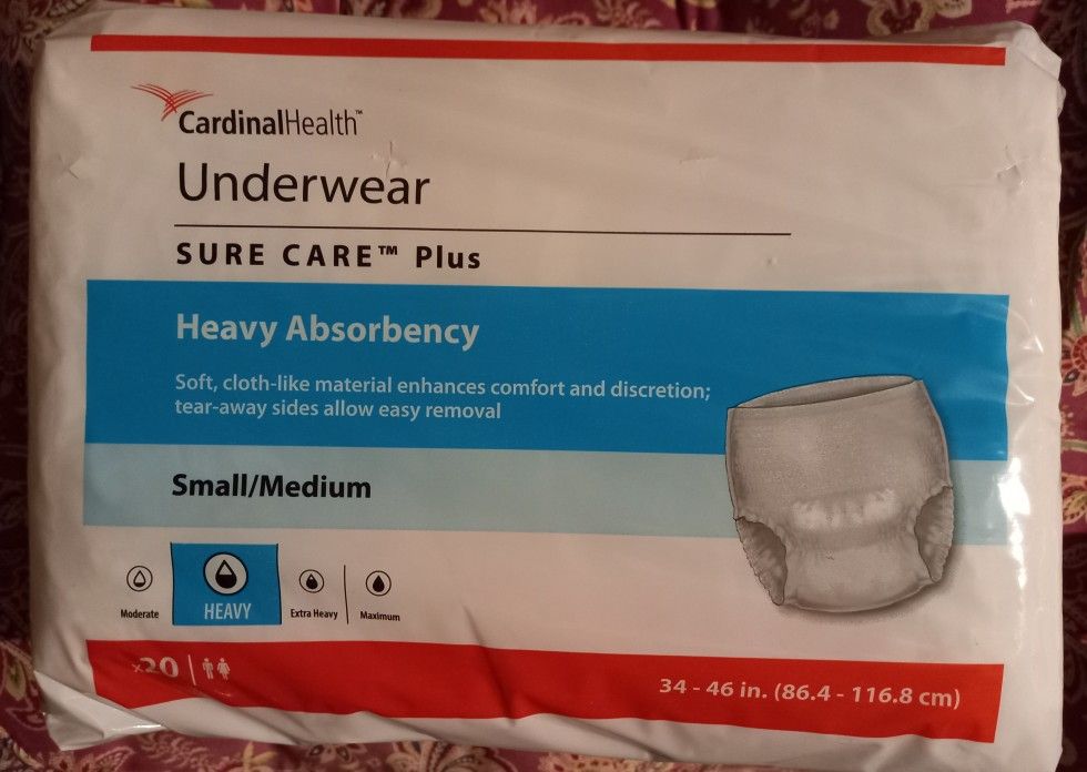 $5 EACH Adult Diapers. Sizes S/M, Large, XL. Multiple Packs Of Each Available