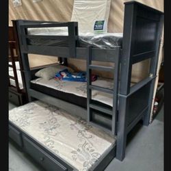 Literas Twin Twin Twin Madera 100% / Bunk Beds