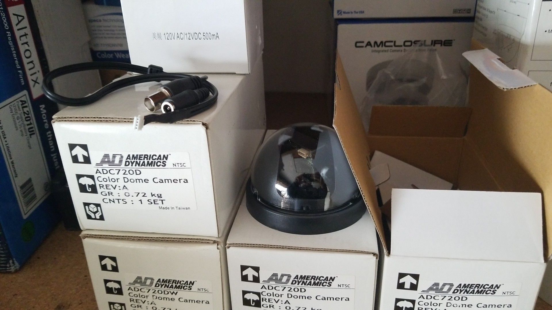 Surveillance cameras 4 dome type.