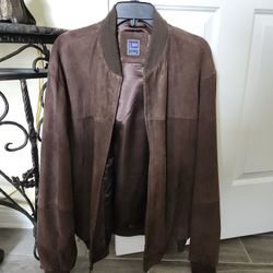 Men's large leather jacket.