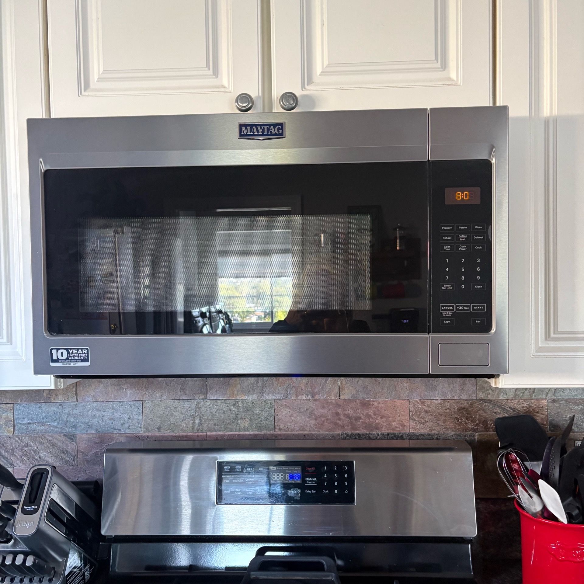 Maytag over the oven microwave and lg 30 inch gas oven