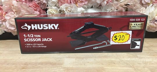 Husky 1-1/2 Ton Scissor Car Jack