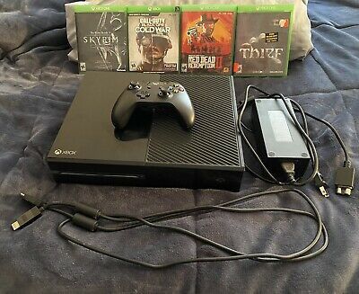 Microsoft Xbox One X 500GB Black Bundle w/ (4) Games, Controller & All Cables

