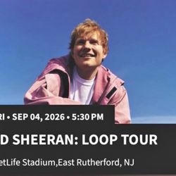 Two Ed Sheeran Concert Tickets