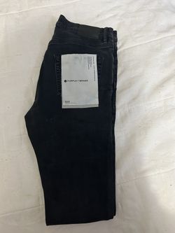 Black Purple Brand Denim Jeans P001 Hot fix Logo