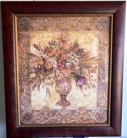 Framed floral art