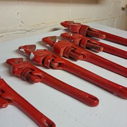 Different  Sizes  Of Pipe Wrenches,  Craftsman  Brand