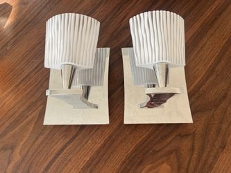 Pair of Holtkoetter Leuchten Chrome - Glass - Sconces - Modern Lamps