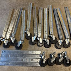 KW Cage Brand Heavy Duty Caster and Leg Base Kit Set of 4 (4)