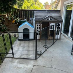 Dog House And Fence