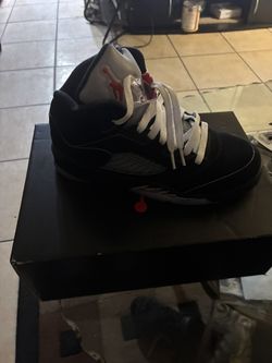 5 Retro Og Black Metallic Size 6y